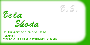 bela skoda business card